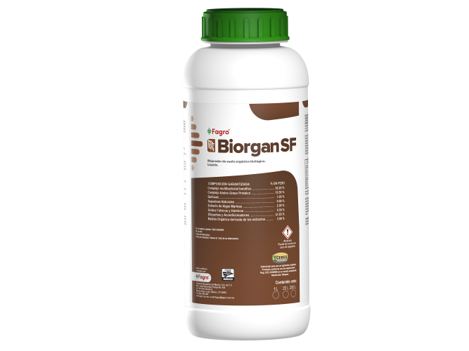 Biorgan SF Mejorador de suelo orgánico biológico. Líquido.