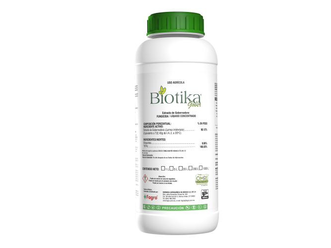 Biotika Gober Extracto de Gobernadora (Larrea tridentata)
Fungicida. Concentrado soluble.
