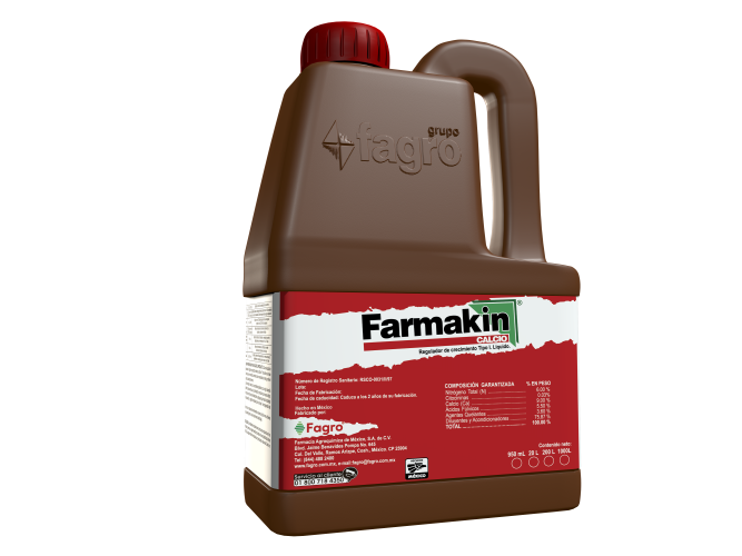Farmakin Ca Regulador de crecimiento simple enriquecido con Citocininas, Nitrógeno (6%) y Calcio (9%).
