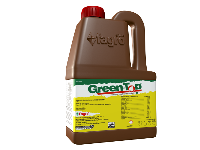 Green-Top Fertilizante Inorgánico Foliar.
Líquido Súpercomplejo.