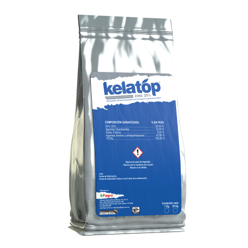 Kelatop Zn 25% Fertilizante inorgánico. Sólido
