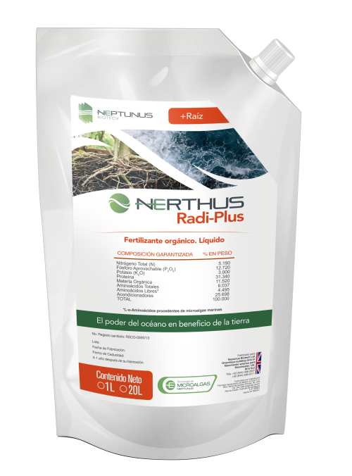 Nerthus Radi-Plus Fertilizante orgánico. Líquido.