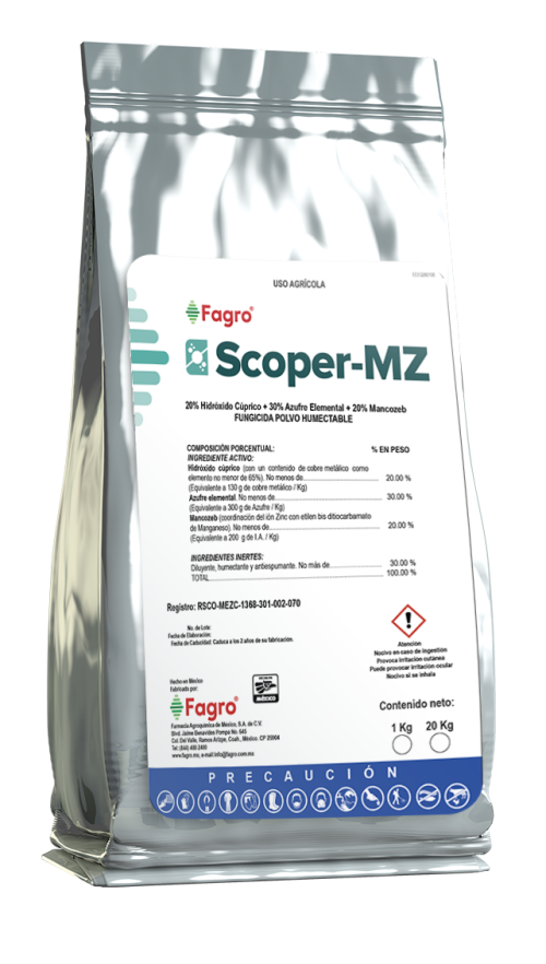 Scoper-Mz Fungicida. Polvo Humectable