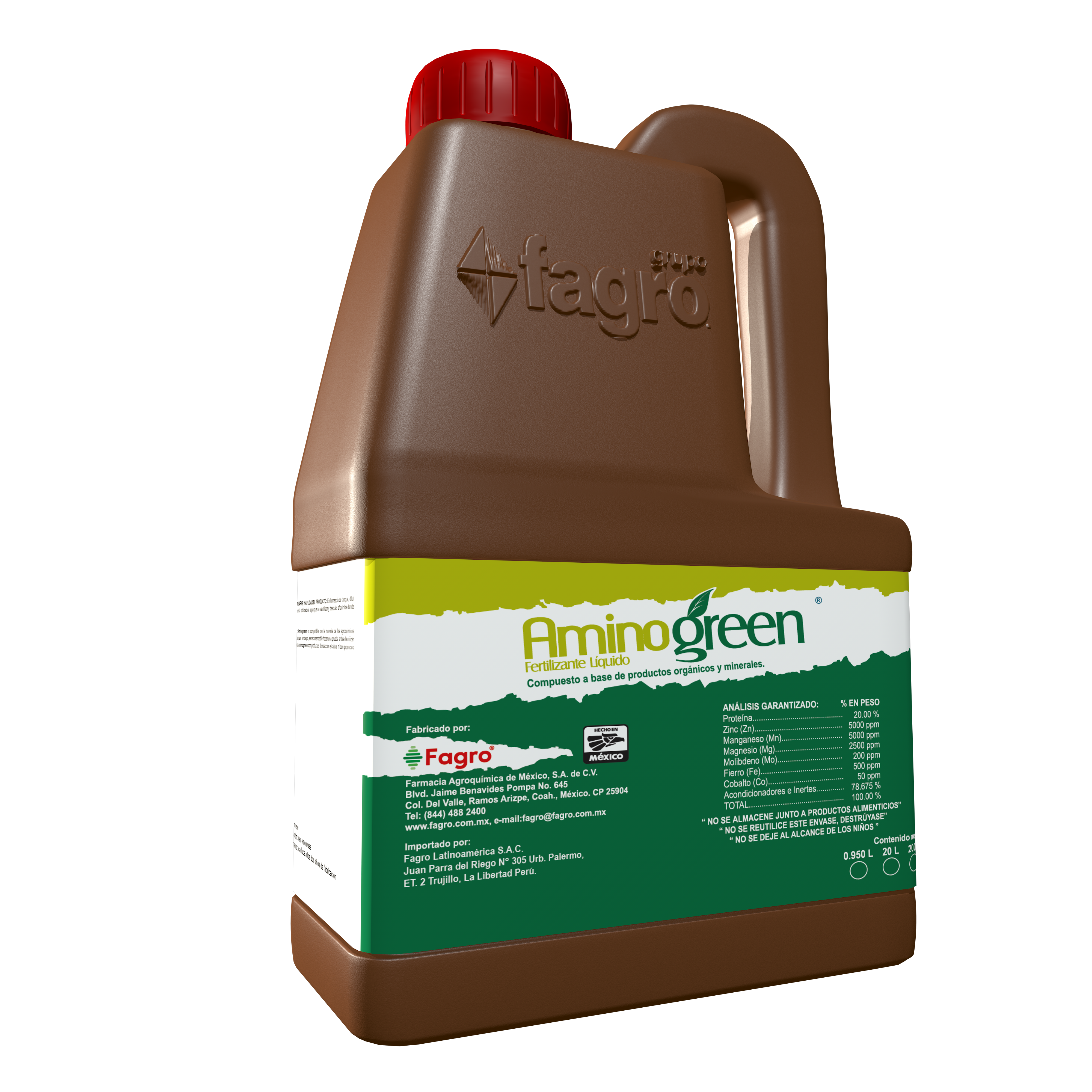 AminoGreen Producto de origen orgánico de aminoácidos procedentes de hidrólisis enzimática.